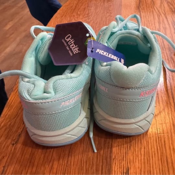 Mint Green and Pink Pickleball Court Sneakers - Picture 3 of 3